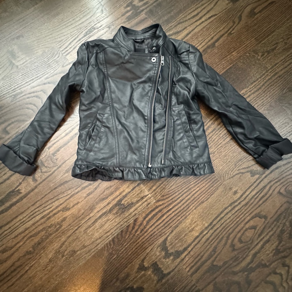Me Jane Black Kids Moto Faux Leather Jacket